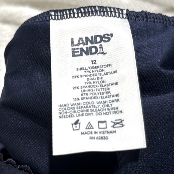 Lands End Women Wrap Tankini Top sz 12 NWOT adjustable straps - Picture 3 of 5